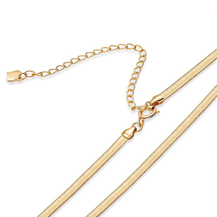 Solid 18K Gold Snake Necklace
