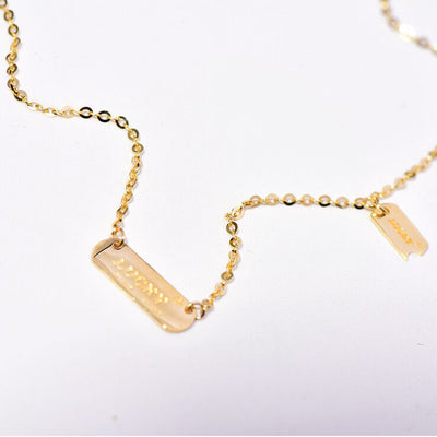 Solid 14K Gold Lucky Necklace