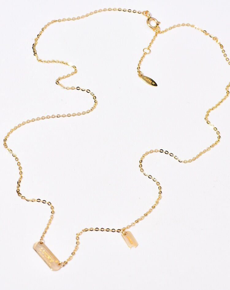 Solid 14K Gold Lucky Necklace
