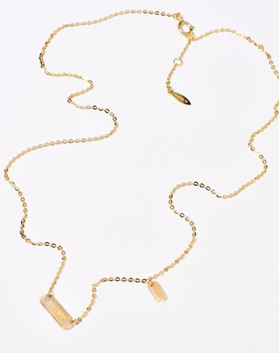 Solid 14K Gold Lucky Necklace