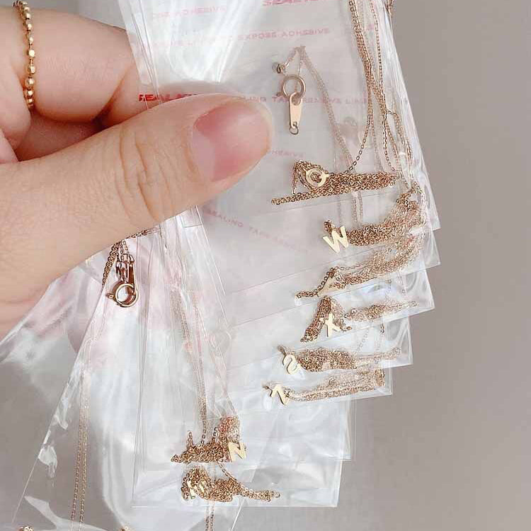Mini Solid 14K Gold Initial Necklace
