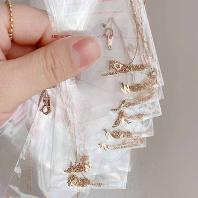 Mini Solid 14K Gold Initial Necklace