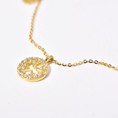 Solid 14K Gold Lucky Clover Necklace