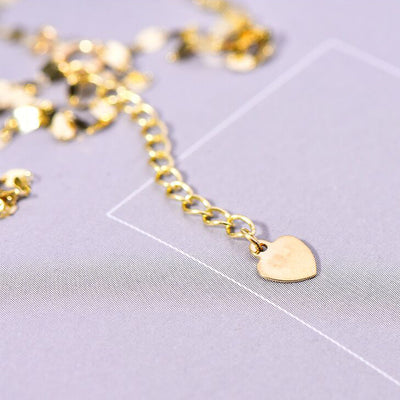 Solid 14K Gold Lips Leaf Unadorned Necklace