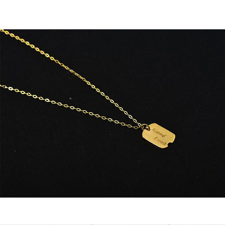 Solid 14K Gold Good Luck Necklace