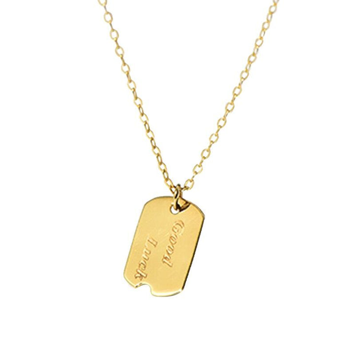Solid 14K Gold Good Luck Necklace