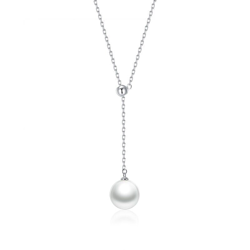 Y-shaped Pearl Necklace-S925 Solid Silver