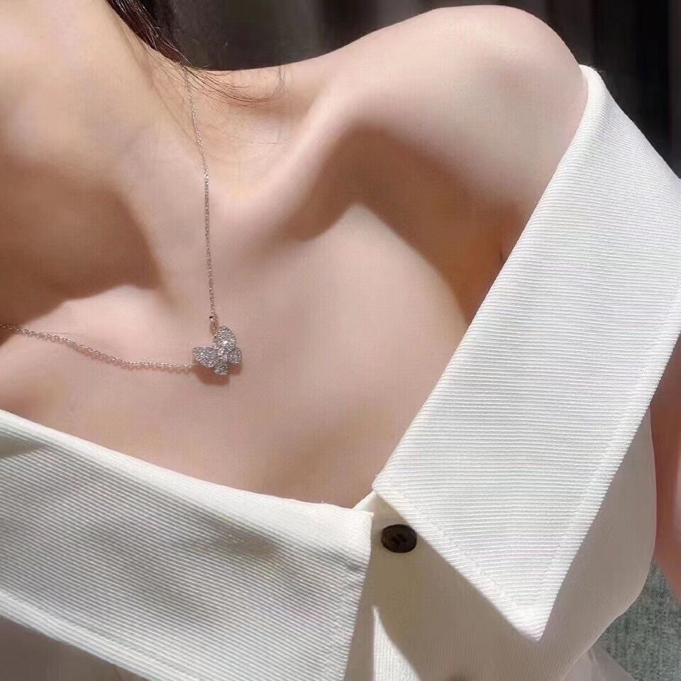 Butterfly Zircon Necklace-S925 Solid Silver
