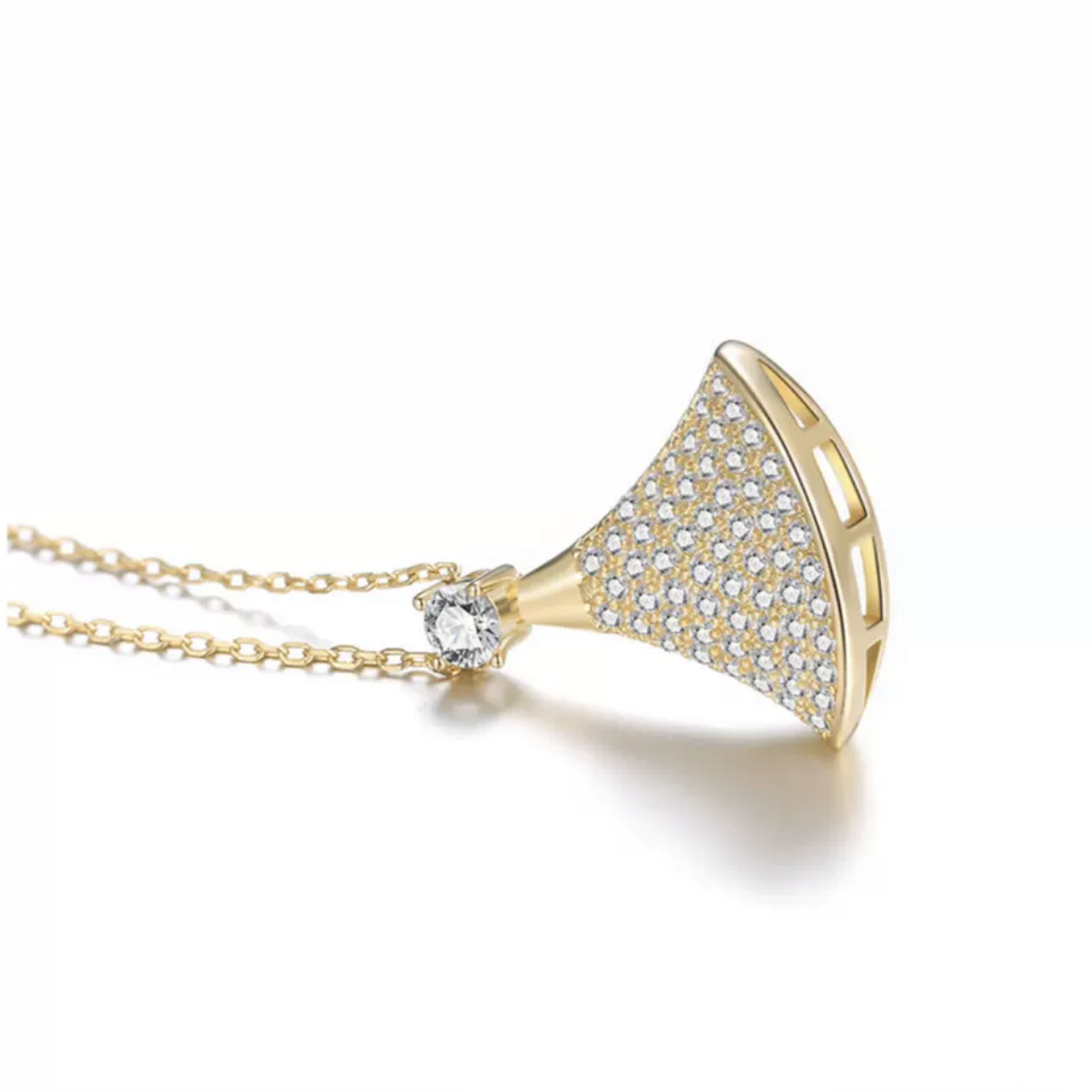 Skirt Full Zircon Necklace-S925 Solid Silver