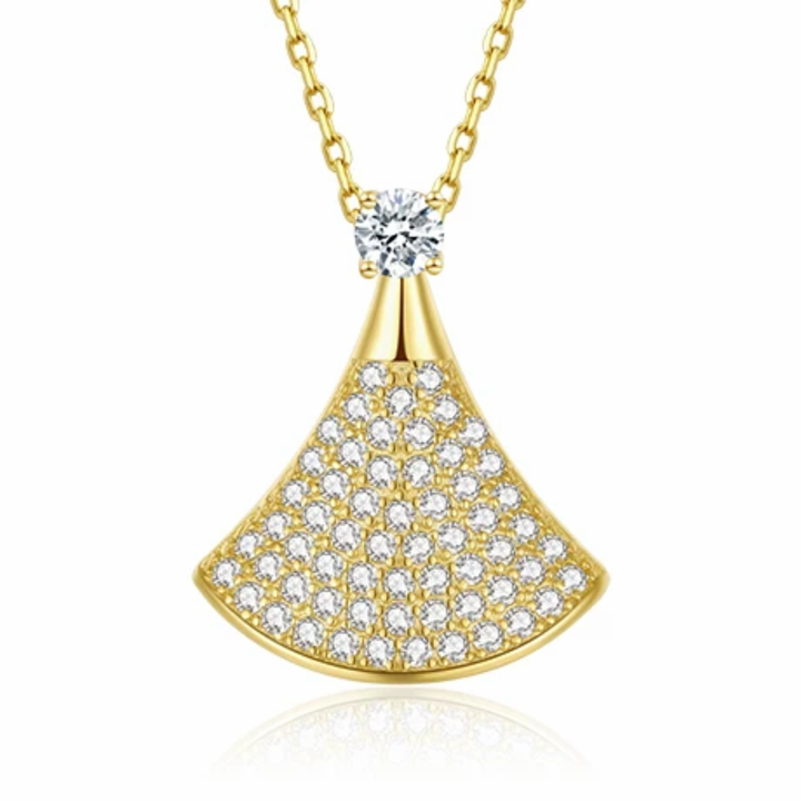 Skirt Full Zircon Necklace-S925 Solid Silver