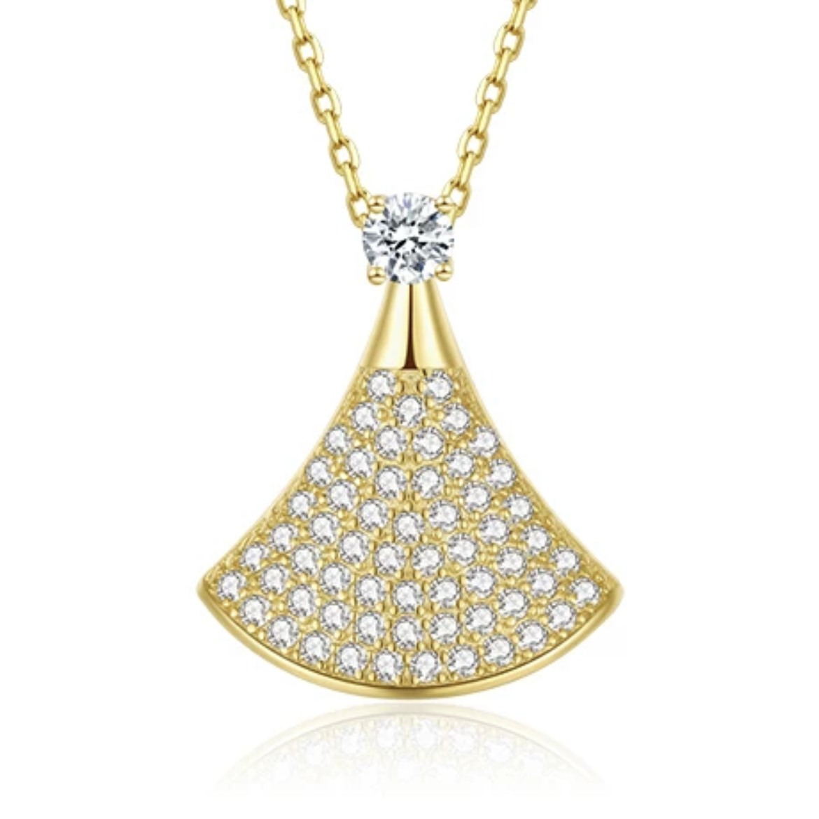 Skirt Full Zircon Necklace-S925 Solid Silver