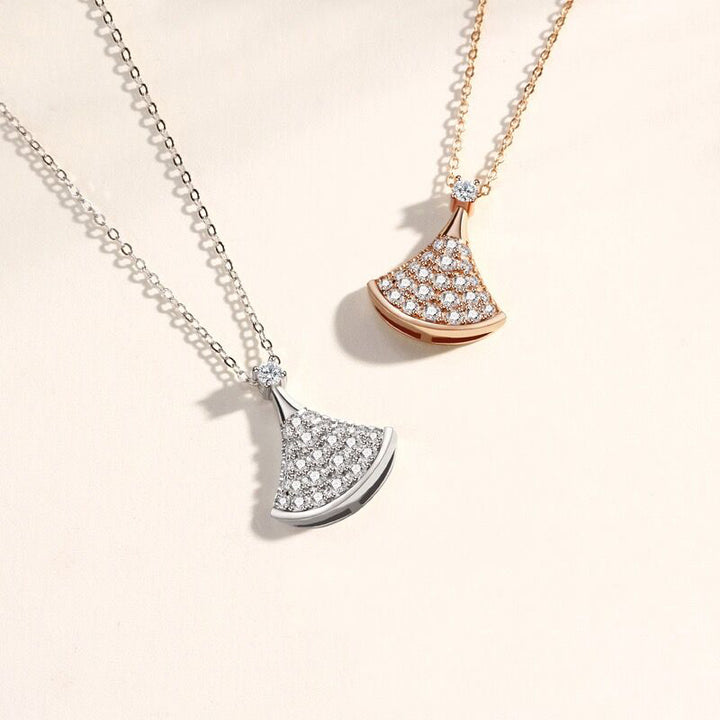 Skirt Full Zircon Necklace-S925 Solid Silver