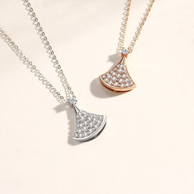 Skirt Full Zircon Necklace-S925 Solid Silver