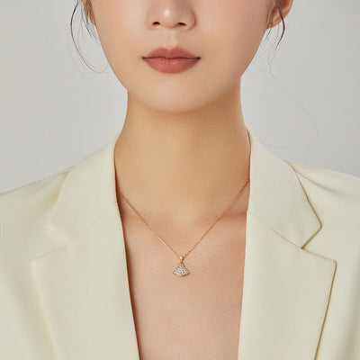 Skirt Full Zircon Necklace-S925 Solid Silver