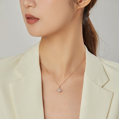 Skirt Full Zircon Necklace-S925 Solid Silver