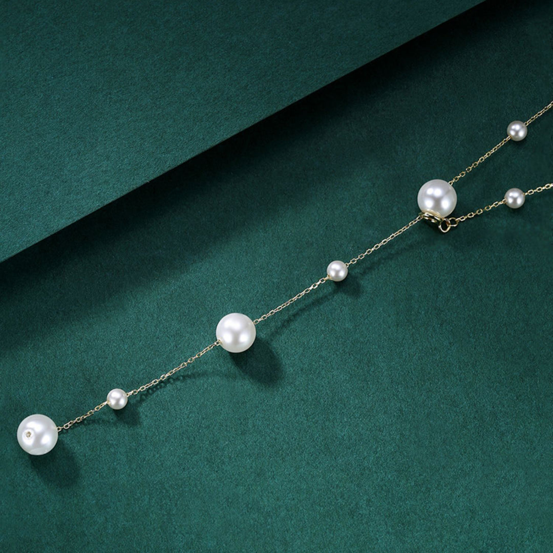 Natural Freshwater Pearls Necklace-S925 Solid Silver