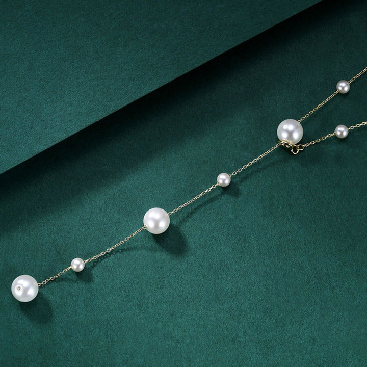 Natural Freshwater Pearls Necklace-S925 Solid Silver
